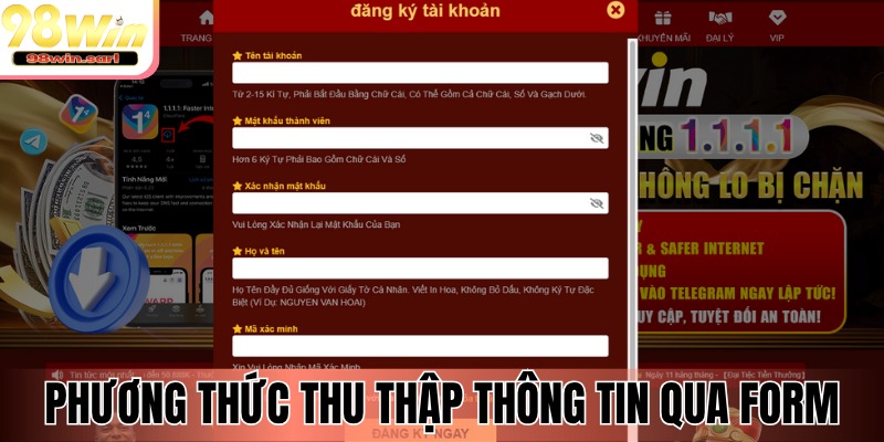 Phương thức thu thập thông tin qua form