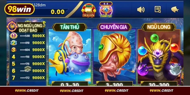 Các cơ chế đặc sắc trong Bắn Cá Ngũ Long 98Win