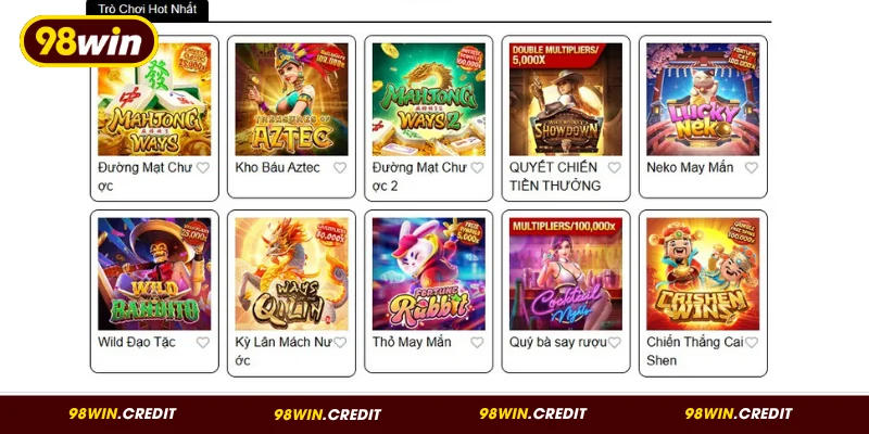 Các tựa game slot nên chọn tại 98Win