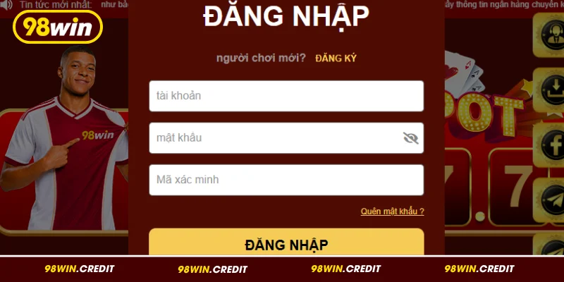 Cách đăng nhập tài khoản trên 98Win dễ dàng