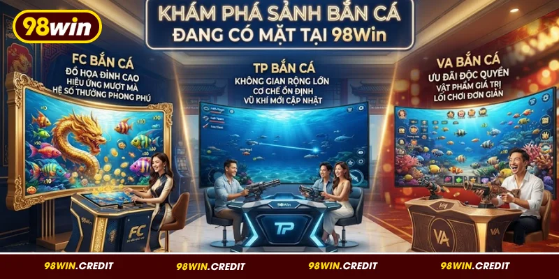 Khám phá sảnh Bắn Cá đang có mặt tại 98Win