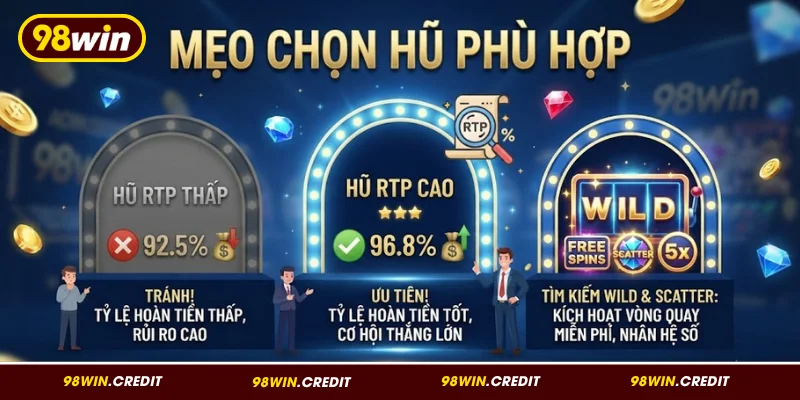 Mẹo chơi nổ hũ 98Win - Chọn hũ phù hợp