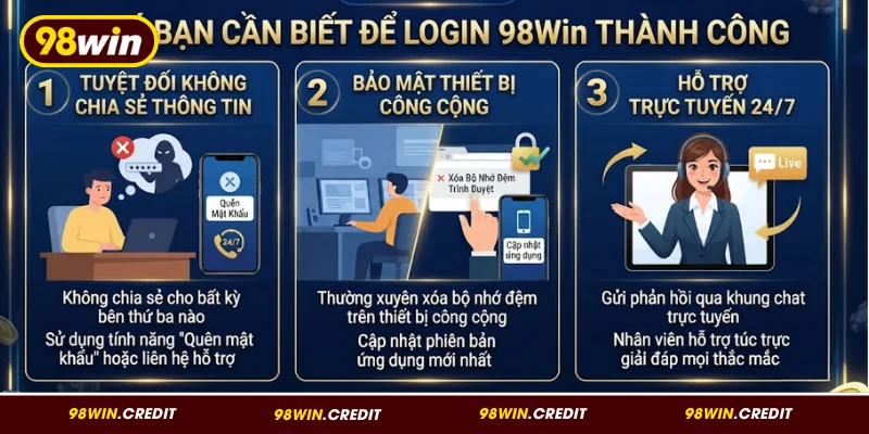 Những điều người chơi cần biết khi login 98Win