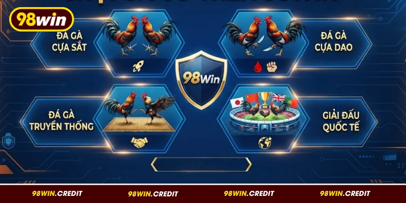 Những loại hình đá gà có mặt trên 98Win