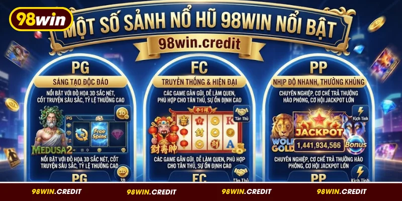 Sảnh nổ hũ 98Win nổi bật trên nền tảng