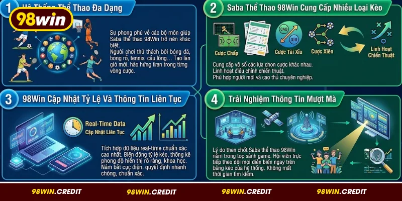 Sức hút khiến Saba thể thao nổi tiếng tại 98Win